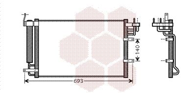 VAN WEZEL Конденсатор, кондиционер 83005093